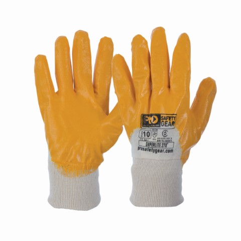 PRO GLOVE NITRILE SUPER-LITE ORANGE SIZE 10 - 3/4 DIPPED 